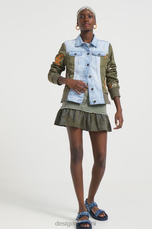 flounce tilkkutäkki denim minihame Desigual naiset F4V041131 vaatetus