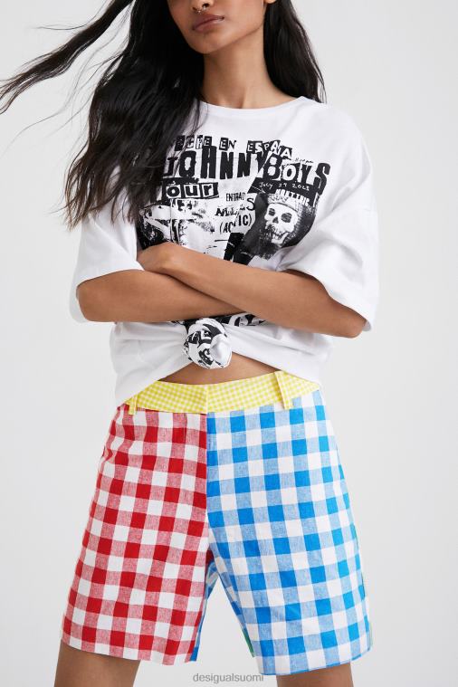 johnson hartig check shortsit Desigual naiset F4V041068 vaatetus