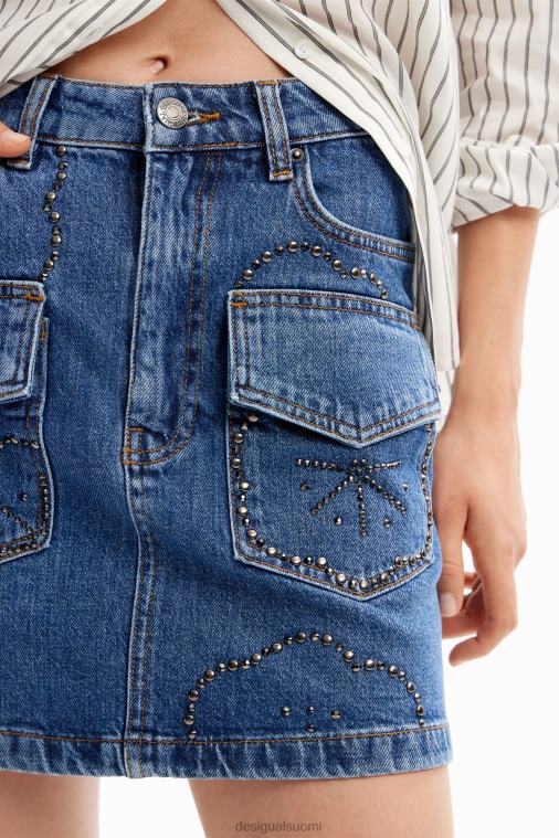 mini nastoitettu farkkuhame Desigual naiset F4V04177 vaatetus