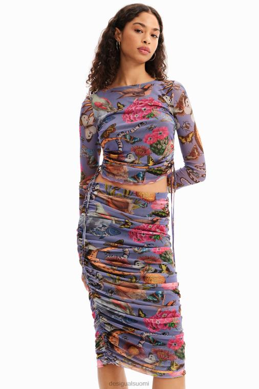 ohut tylli midihame Desigual naiset F4V04485 vaatetus