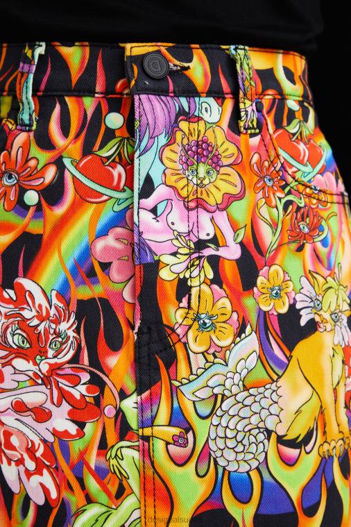 sateenkaaren lyhyt hame Desigual naiset F4V041118 vaatetus