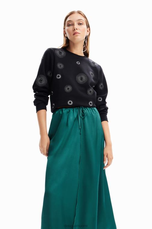 satiininen midihame Desigual naiset F4V04268 vaatetus