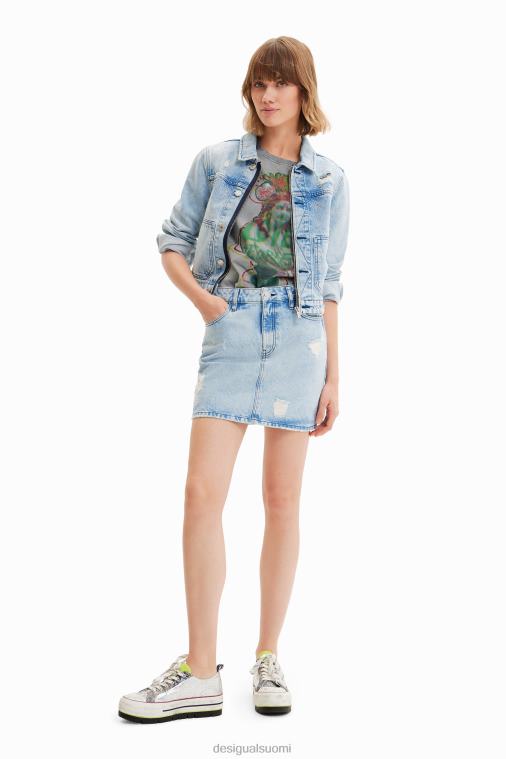 silmät denim minihame Desigual naiset F4V04758 vaatetus