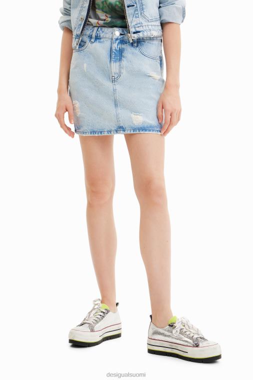 silmät denim minihame Desigual naiset F4V04758 vaatetus