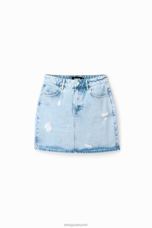silmät denim minihame Desigual naiset F4V04758 vaatetus