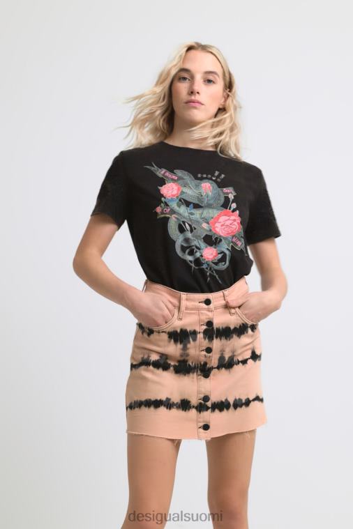 solmittava denim-minihame Desigual naiset F4V04668 vaatetus