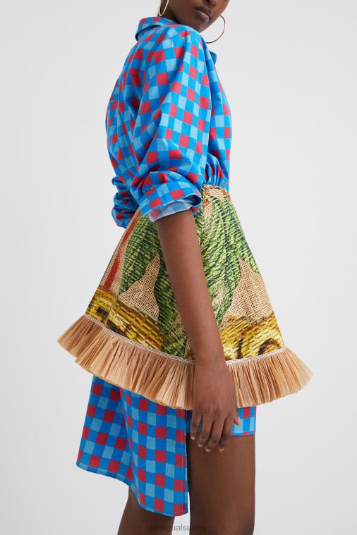 stella jean lyhyt hame Desigual naiset F4V045 vaatetus