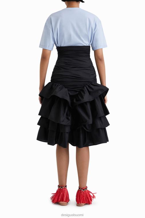 stella jean röyhelöinen draped hame Desigual naiset F4V04816 vaatetus