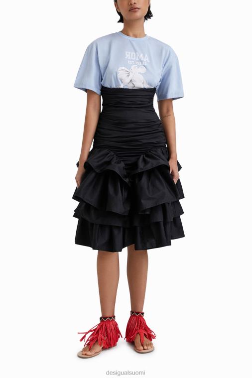 stella jean röyhelöinen draped hame Desigual naiset F4V04816 vaatetus