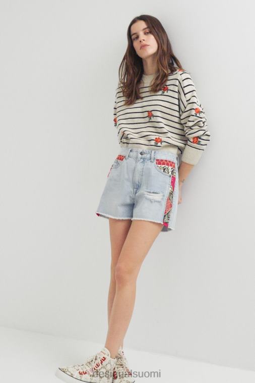 tilkkuväriset farkkushortsit Desigual naiset F4V041122 vaatetus