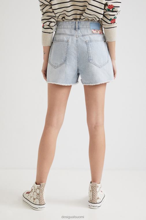 tilkkuväriset farkkushortsit Desigual naiset F4V041122 vaatetus