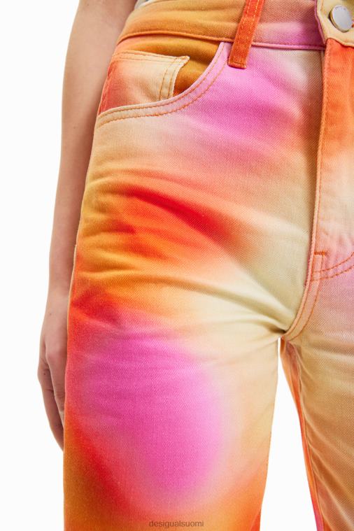 Maitrepierre moniväriset leveälahkeiset farkut Desigual naiset F4V04781 vaatetus