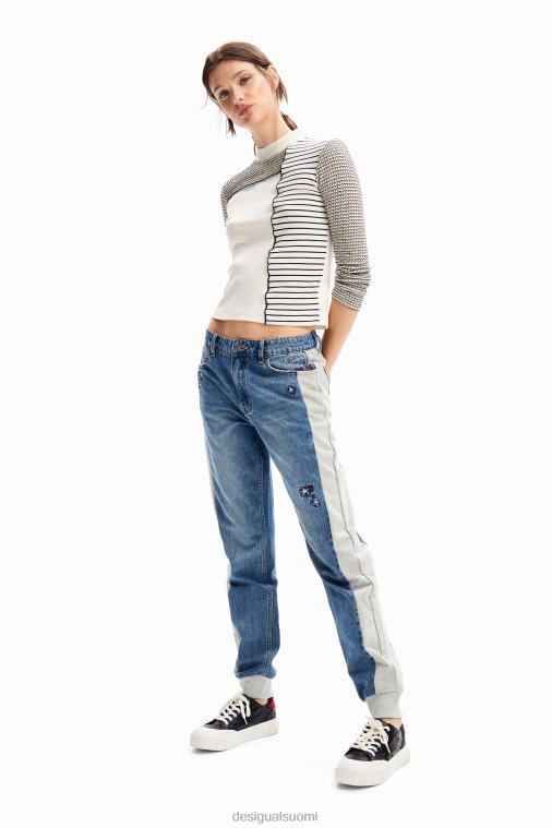 brodeeratut jogger-farkut Desigual naiset F4V0493 vaatetus