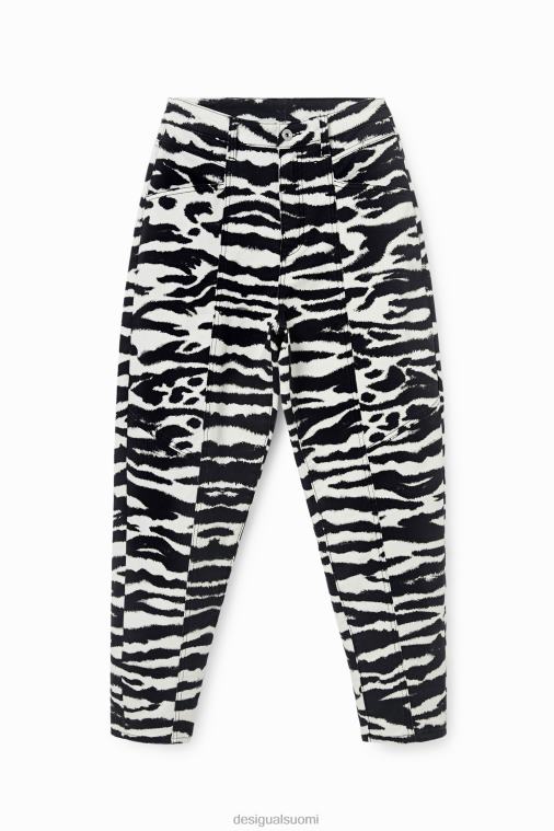 korkeavyötäröiset pitkät housut Desigual naiset F4V041034 vaatetus