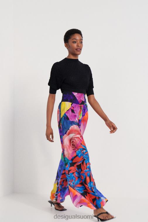 kukkaiset palazzo-housut Desigual naiset F4V041078 vaatetus