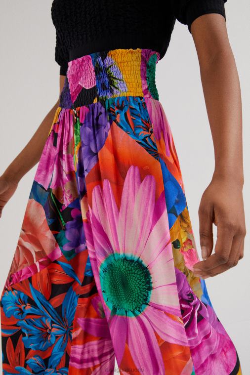 kukkaiset palazzo-housut Desigual naiset F4V041078 vaatetus