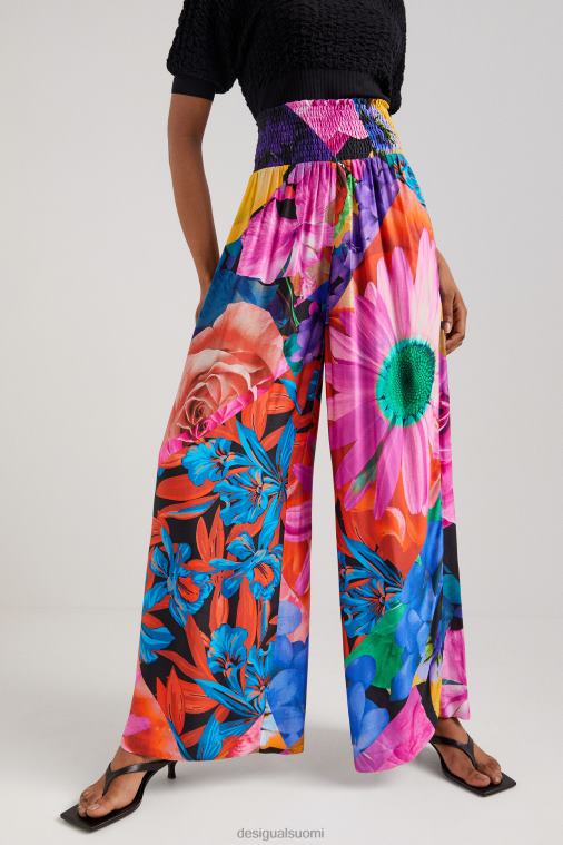 kukkaiset palazzo-housut Desigual naiset F4V041078 vaatetus