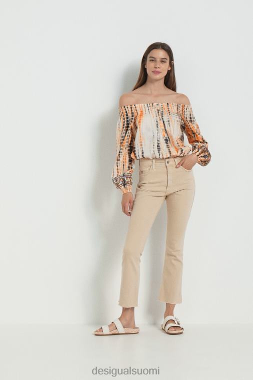 levenevät lyhennetyt farkut Desigual naiset F4V04755 vaatetus