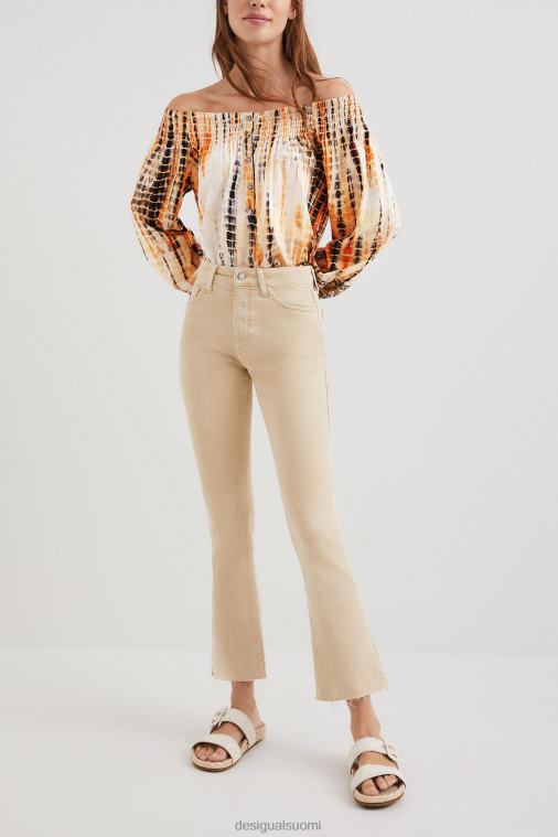 levenevät lyhennetyt farkut Desigual naiset F4V04755 vaatetus