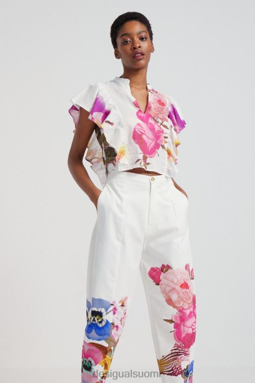 m. christian lacroix kukkaiset löysät housut Desigual naiset F4V04667 vaatetus