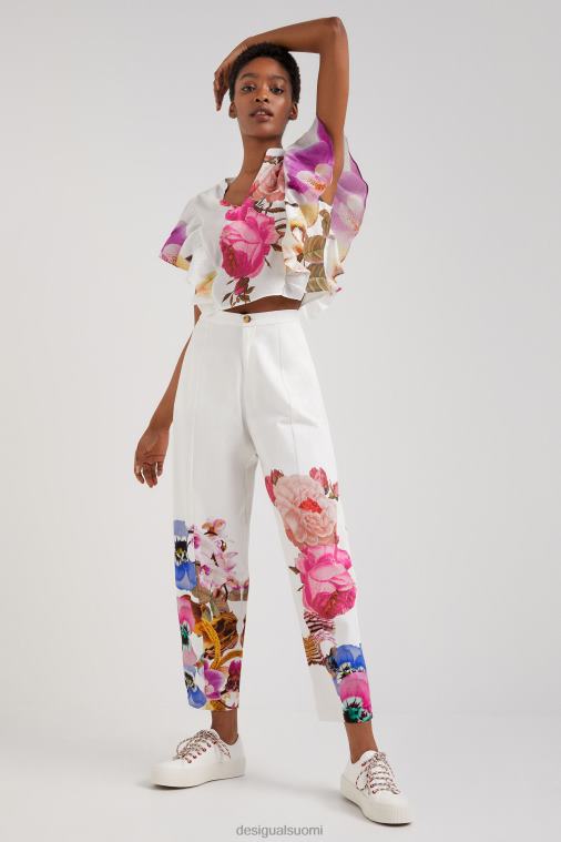 m. christian lacroix kukkaiset löysät housut Desigual naiset F4V04667 vaatetus