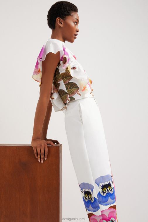 m. christian lacroix kukkaiset löysät housut Desigual naiset F4V04667 vaatetus