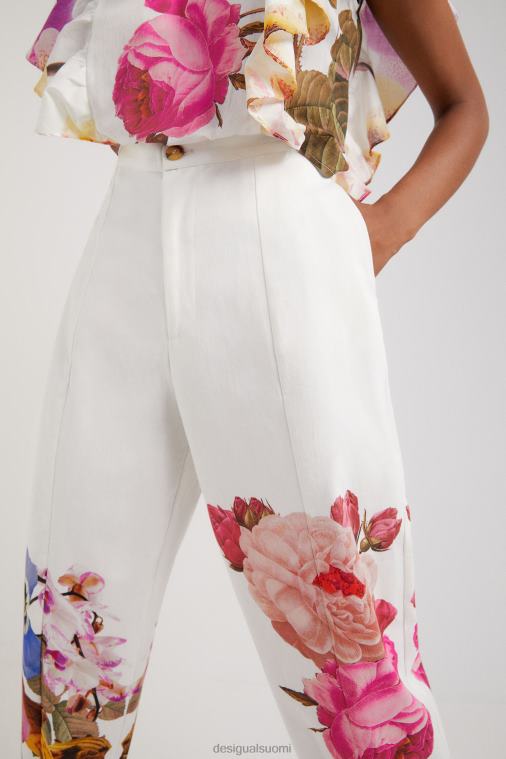 m. christian lacroix kukkaiset löysät housut Desigual naiset F4V04667 vaatetus