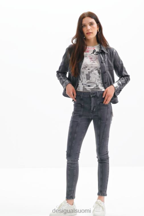 metalliset push-up skinny-farkut Desigual naiset F4V04257 vaatetus