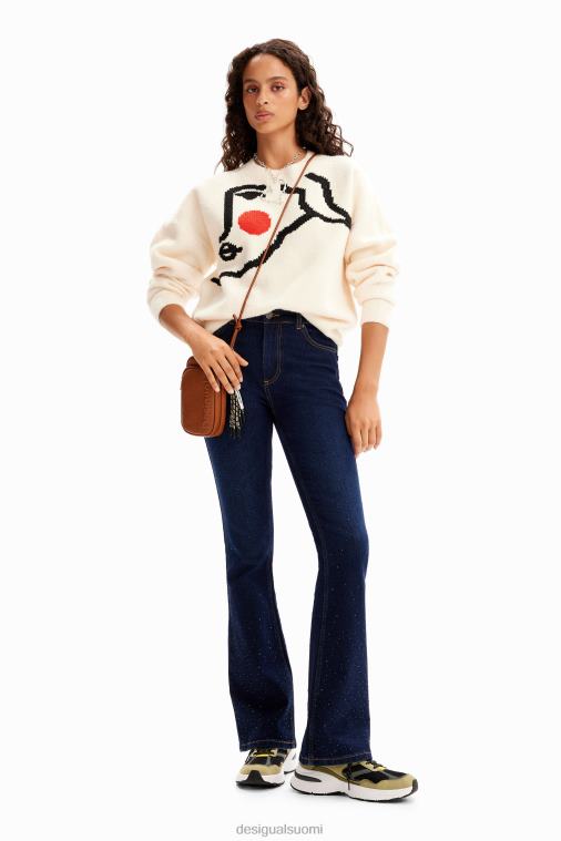 nastoitettu flare farkut Desigual naiset F4V04136 vaatetus