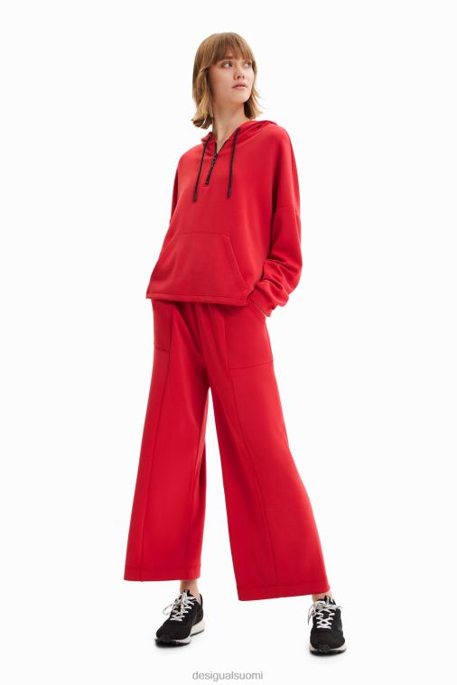 pehmeät leveälahkeiset housut Desigual naiset F4V04398 vaatetus