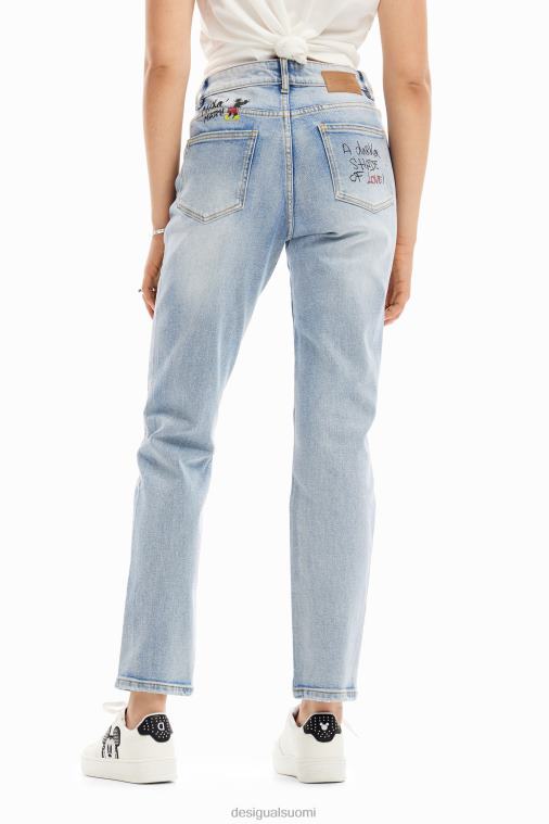 suorat Mikki Hiiri -farkut Desigual naiset F4V0446 vaatetus