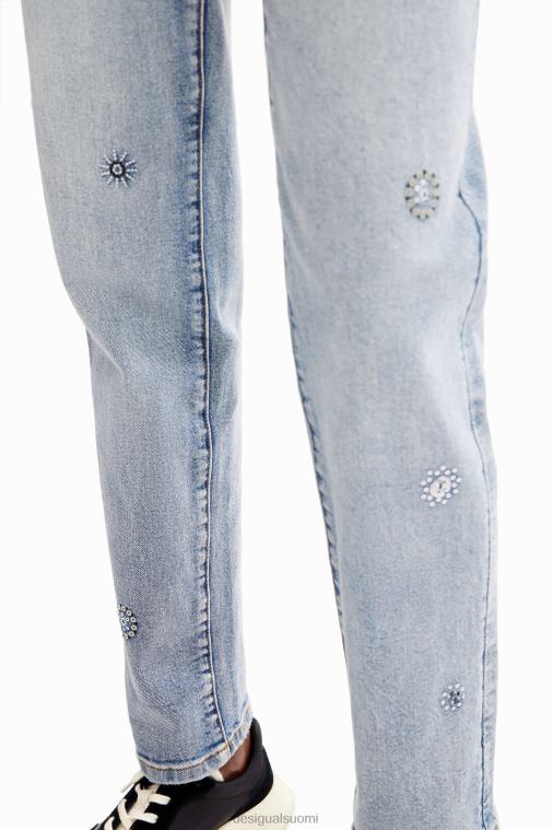 suorat applikoidut farkut Desigual naiset F4V0460 vaatetus