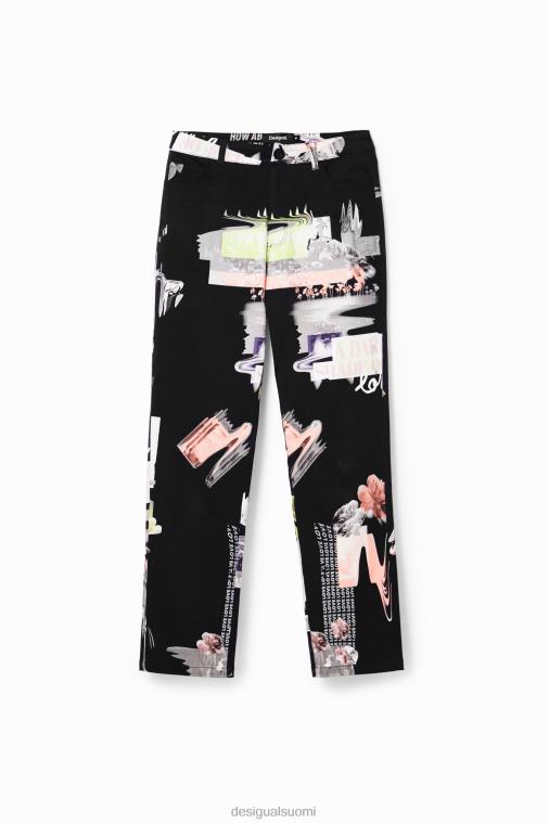 suorat kollaasihousut Desigual naiset F4V0430 vaatetus