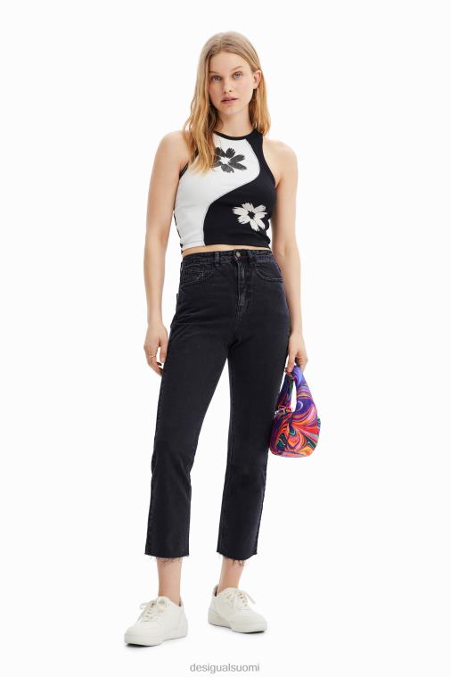 suorat lyhennetyt farkut Desigual naiset F4V04446 vaatetus