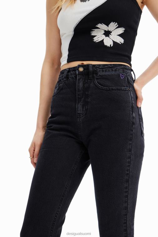 suorat lyhennetyt farkut Desigual naiset F4V04446 vaatetus