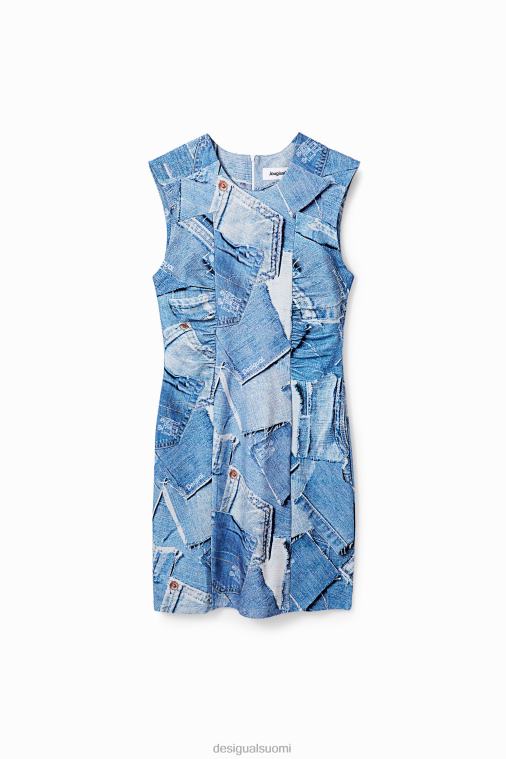 denim tilkkutäkki minimekko Desigual naiset F4V04900 vaatetus