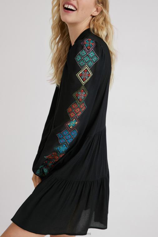 etninen hihainen mekko Desigual naiset F4V041092 vaatetus