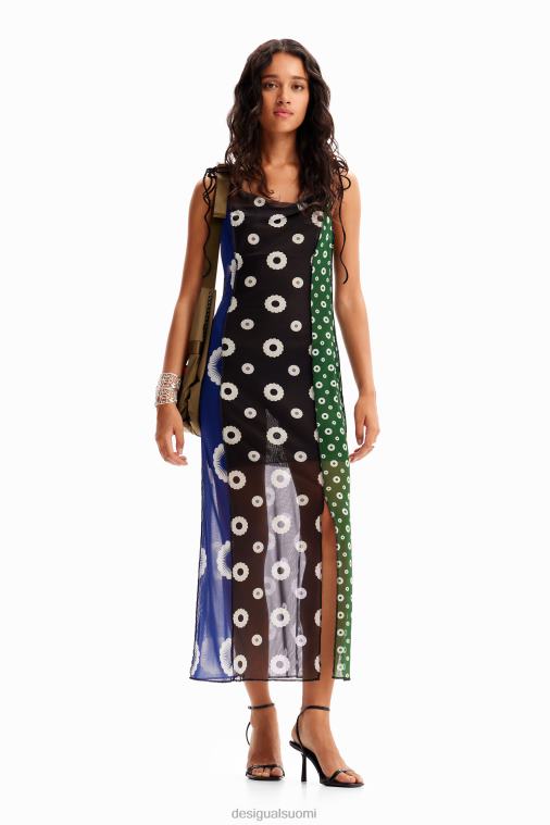 geometrinen midi-slip-mekko Desigual naiset F4V0477 vaatetus