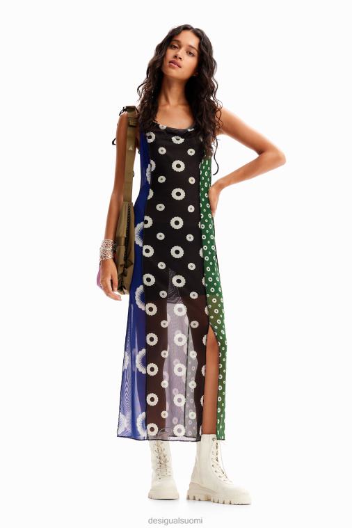 geometrinen midi-slip-mekko Desigual naiset F4V0477 vaatetus