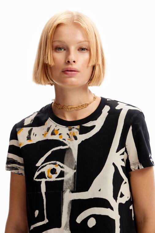 kasvot mini t-paitamekko Desigual naiset F4V0444 vaatetus