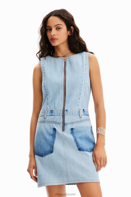 kierrätetty denim pinafore Desigual naiset F4V04987 vaatetus