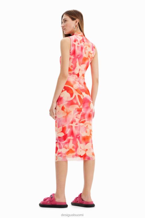 kukkainen tylli midi-mekko Desigual naiset F4V04287 vaatetus