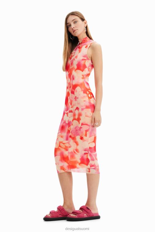 kukkainen tylli midi-mekko Desigual naiset F4V04287 vaatetus