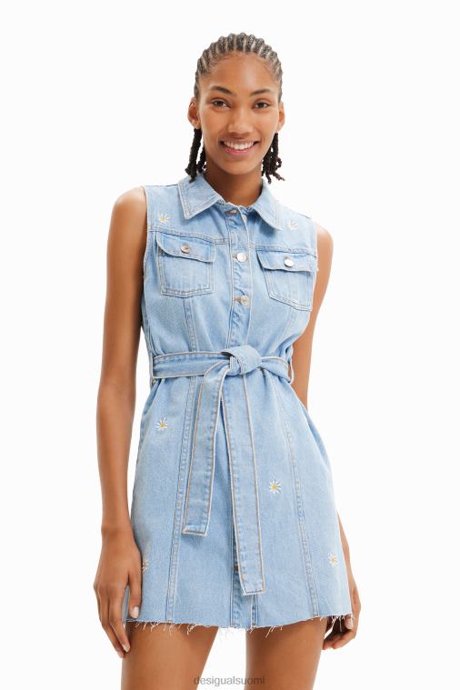 lyhyt denim päivänkakkara mekko Desigual naiset F4V04931 vaatetus
