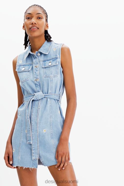 lyhyt denim päivänkakkara mekko Desigual naiset F4V04931 vaatetus