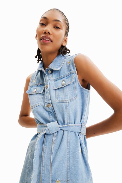 lyhyt denim päivänkakkara mekko Desigual naiset F4V04931 vaatetus
