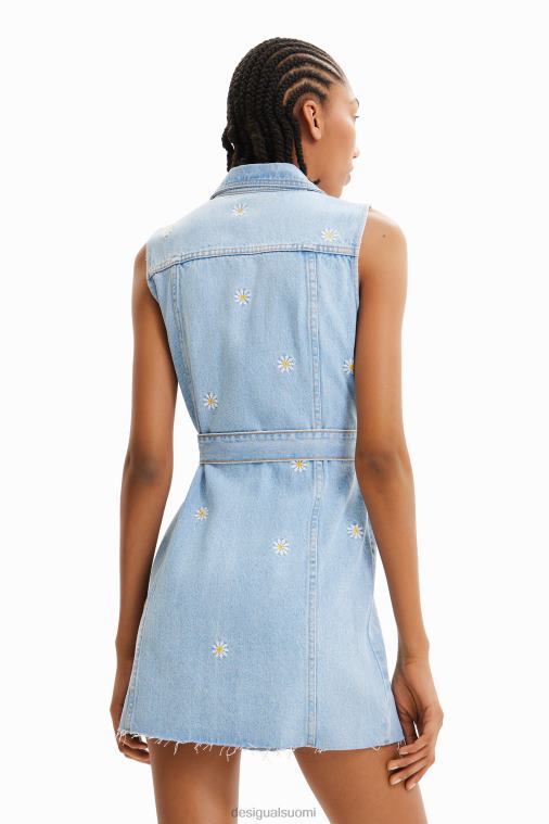 lyhyt denim päivänkakkara mekko Desigual naiset F4V04931 vaatetus