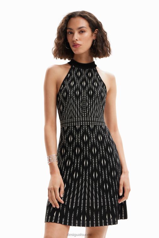 lyhyt geometrinen neulemekko Desigual naiset F4V04496 vaatetus