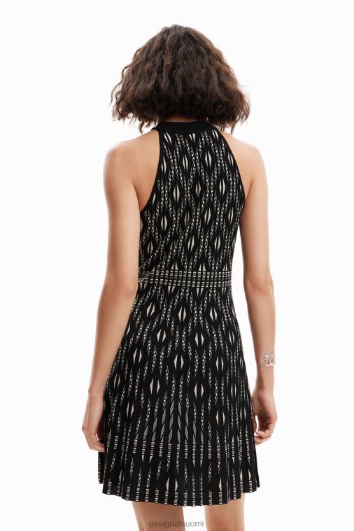 lyhyt geometrinen neulemekko Desigual naiset F4V04496 vaatetus