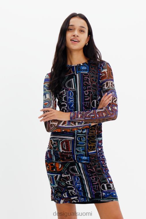 lyhyt kapea tyllimekko Desigual naiset F4V04316 vaatetus